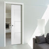 Perugia White Evokit Pocket Fire Door - 1/2 Hour Fire Rated - Prefinished