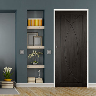 Image: Prefinished Pesaro Oak Flush Fire Door - Choose Your Colour