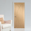 Bespoke oak flush modern door