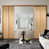 Pesaro Oak Veneer Staffetta Quad Telescopic Pocket Doors