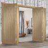 Bespoke Thrufold Pesaro Oak Flush Folding 2+2 Door