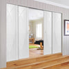 Pesaro Staffetta Quad Telescopic Pocket Doors - Primed