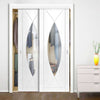 Bespoke Thruslide Pesaro Glazed 2 Door Wardrobe and Frame Kit - White Primed - White Primed