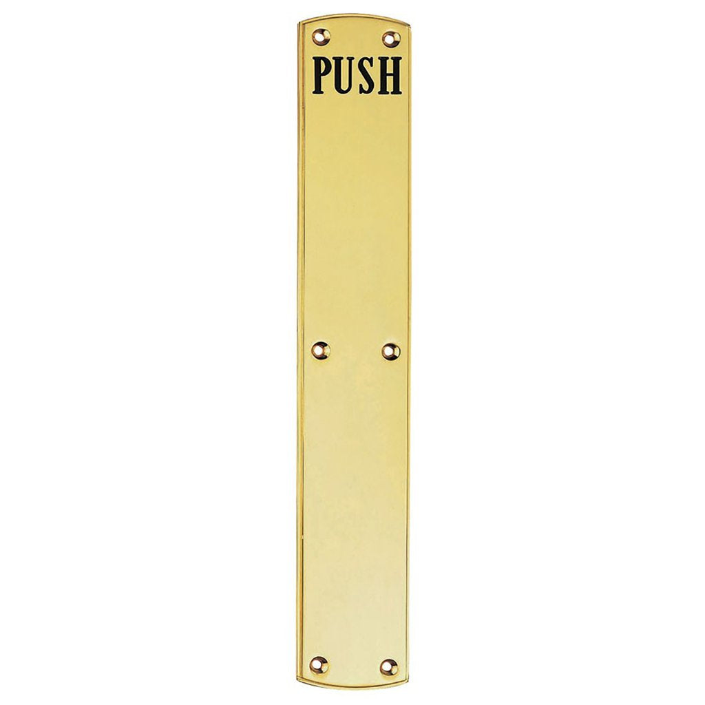 PF105E Engraved Push Plate, 457x76mm