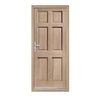 Colonial Hardwood 6 Panel External Door and Frame Set with Fittings