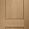 Bespoke Thruslide Piacenza Oak 2 Panel Flush 2 Door Wardrobe and Frame Kit - Groove Design