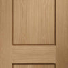 Bespoke Thruslide Surface Piacenza Oak 2 Panel Flush - Sliding Door and Track Kit - Groove Design