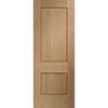 Bespoke Thruslide Piacenza Oak 2 Panel Flush - 2 Sliding Doors and Frame Kit - Groove Design
