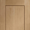 Bespoke Thruslide Piacenza Oak 2 Panel Flush - 2 Sliding Doors and Frame Kit - Groove Design