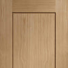 Bespoke Thruslide Piacenza Oak 2 Panel Flush 2 Door Wardrobe and Frame Kit - Groove Design