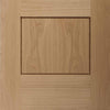 Three Sliding Wardrobe Doors & Frame Kit - Piacenza Oak 2 Panel Flush Door - Groove Design - Unfinished