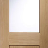 Bespoke Thruslide Piacenza Oak 1 Panel Glazed - 3 Sliding Doors and Frame Kit - Groove Design