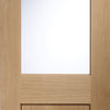 Bespoke Piacenza Oak 1P Glazed Single Pocket Door Detail - Groove Design