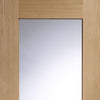 Four Sliding Doors and Frame Kit - Piacenza Oak 1 Panel Flush Door - Groove Design - Clear Glass - Unfinished