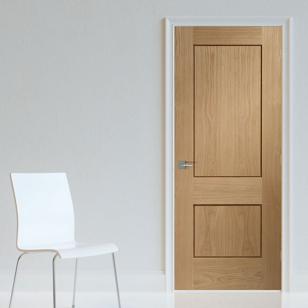 Bespoke oak flush modern door
