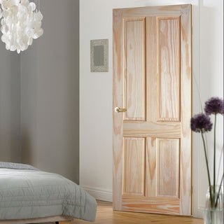 Image: 4 panel clear pine door 