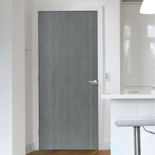 Image: J B Kind Painted Pintado Slate Grey Flush Fire Door - 1/2 Hour Fire Rated - Prefinished