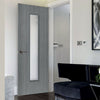 Modern interior grey door