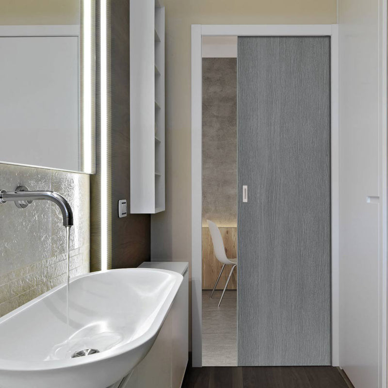 Pintado Slate Grey Single Evokit Pocket Door - Prefinished