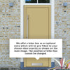 External ThruSafe Aluminium Front Door - 1195 Plain Solid - 7 Colour Options