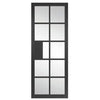 JB Kind Industrial Plaza Black Internal Door - Clear Glass - Prefinished