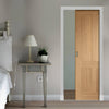 Victorian 4 Panel Oak Shaker Single Evokit Pocket Door
