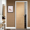 Ravenna Oak Flush Single Evokit Pocket Door - Prefinished