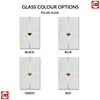 Cottage Style Belize 4 Composite Front Door Set with Polar Black Glass - Shown in Green