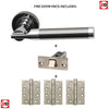 Vega Door Handle Pack - Polished Chrome - Black Chrome
