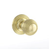 Ripon Reeded Old English Mortice Knob - Polished Brass