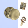 Harrogate Mushroom Old English Mortice Knob - Antique Brass Handle Pack