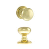 Harrogate Mushroom Old English Mortice Knob - Polished Brass