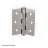 76mm x 64mm x 2.5mm Ball Bearing Hinge - 1 Pair - 10 Finishes