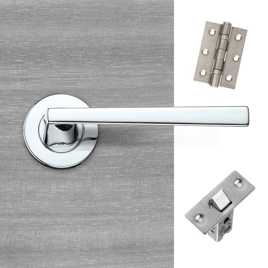 Lyra Door Handle Pack - Polished Chrome