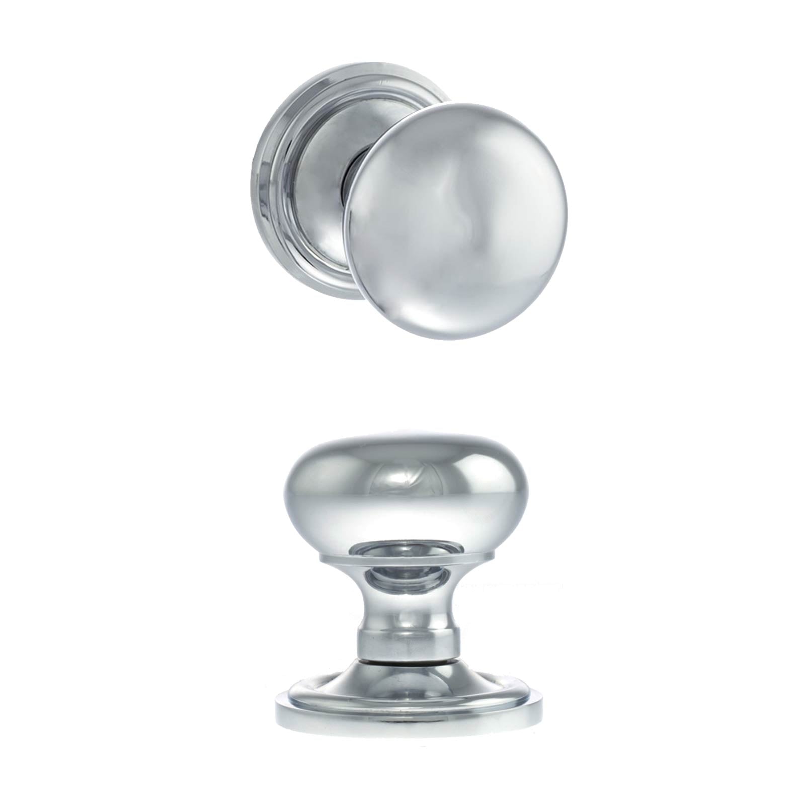 Harrogate Mushroom Old English Mortice Knob - Polished Chrome