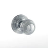 Ripon Reeded Old English Mortice Knob - Polished Chrome