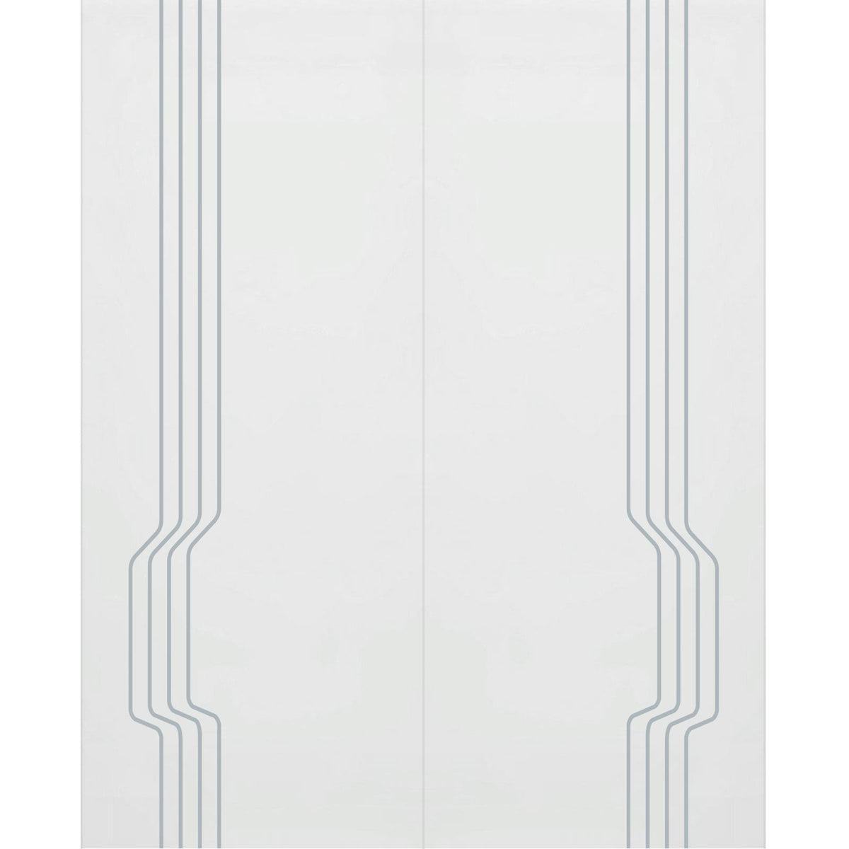 Double Glass Sliding Door - Polwarth 8mm Obscure Glass - Clear Printed Design - Planeo 60 Pro Kit