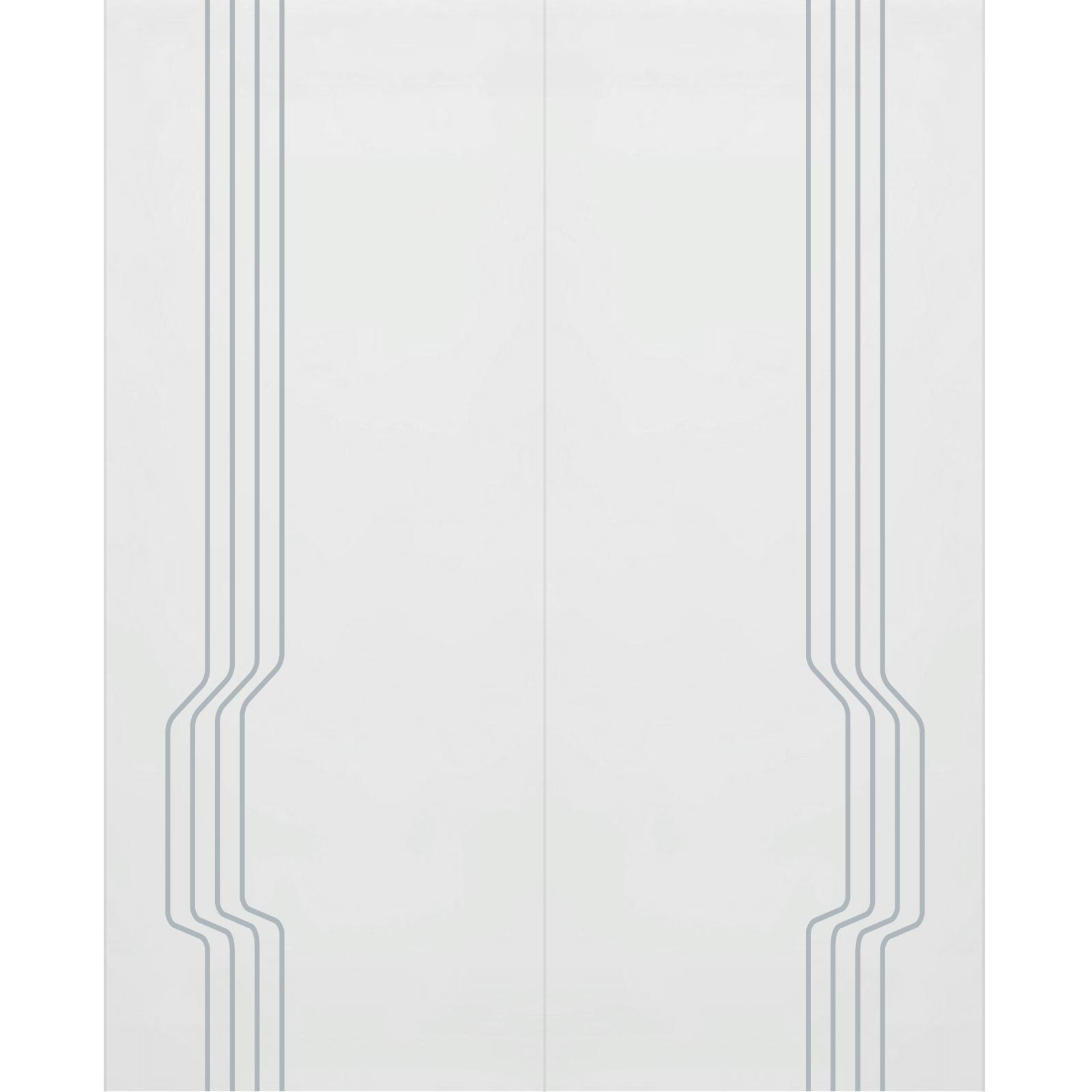 Double Glass Sliding Door - Polwarth 8mm Obscure Glass - Clear Printed Design - Planeo 60 Pro Kit