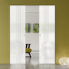 Polwarth 8mm Obscure Glass - Obscure Printed Design - Double Absolute Pocket Door