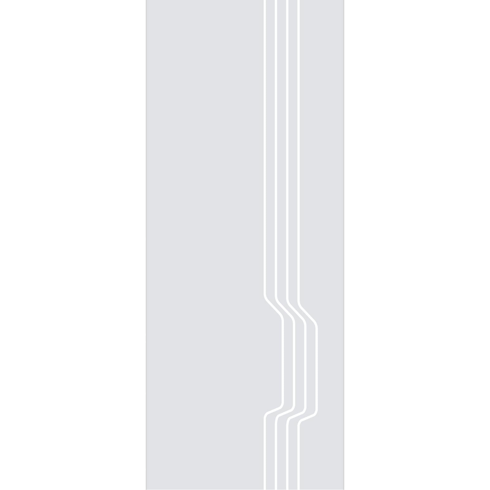 Single Glass Sliding Door - Polwarth 8mm Clear Glass - Obscure Printed Design - Planeo 60 Pro Kit