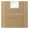 Three Sliding Doors and Frame Kit - Portici Oak Door - Mirror One Side - Prefinished
