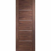 Bespoke Thruslide Portici Walnut Flush - 4 Sliding Doors and Frame Kit - Aluminium Inlay - Prefinished