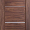 Bespoke Thruslide Portici Walnut Flush 4 Door Wardrobe and Frame Kit - Aluminium Inlay - Prefinished