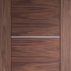 Bespoke Thrufold Portici Walnut Glazed Folding 2+2 Door - Aluminium Inlay - Prefinished