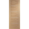 Two Folding Doors & Frame Kit - Portici Oak Flush 2+0 - Aluminium Inlay - Prefinished