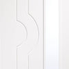 Simpli Double Door Set - Potenza White Flush Door - Clear Glass - Prefinished