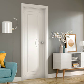 Image: Simpli Door Set - Potenza White Flush Door - Prefinished