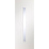 Potenza White Flush Absolute Evokit Pocket Double Pocket Door - Clear Glass - Prefinished