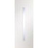 Potenza White Flush Double Evokit Pocket Doors - Clear Glass - Prefinished