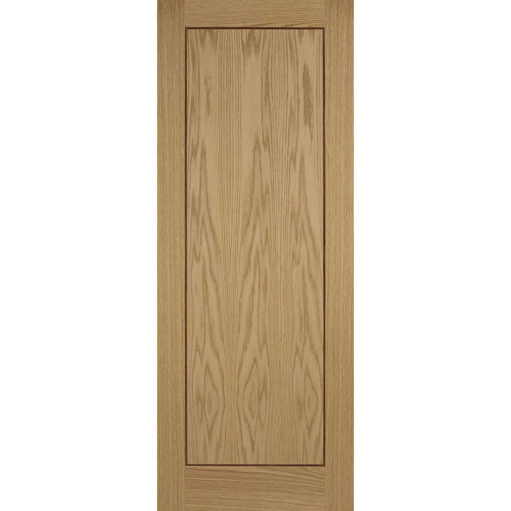 LPD Joinery Oak 1P Inlay Flush Fire Door Pair is Prefinished and 30 Minute Fire Rated